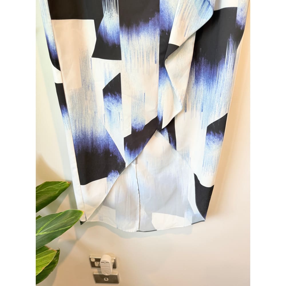 Cooper st size 14 abstract print ruffle midi skirt - skirts bottom - condition: used women’s apparel