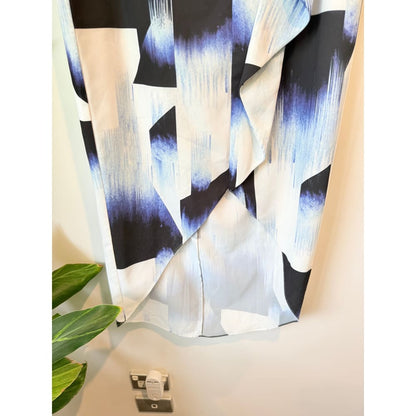 Cooper st size 14 abstract print ruffle midi skirt - skirts bottom - condition: used women’s apparel