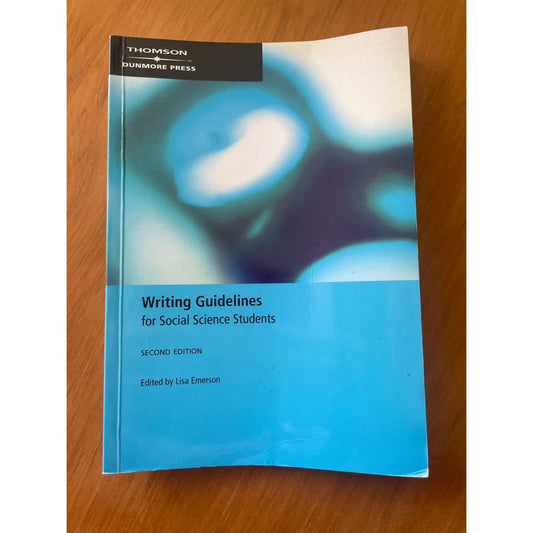 Writing guidelines – for social science students | academic writing resource – used (ex-library) - print books academic