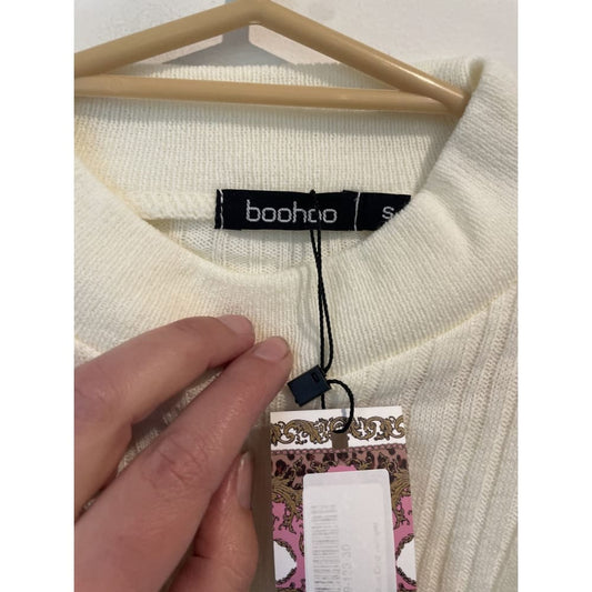 Bnwt boohoo size s ribbed knit crop top - clothing tops clothing & fashion - crop top - tee - top women’s apparel