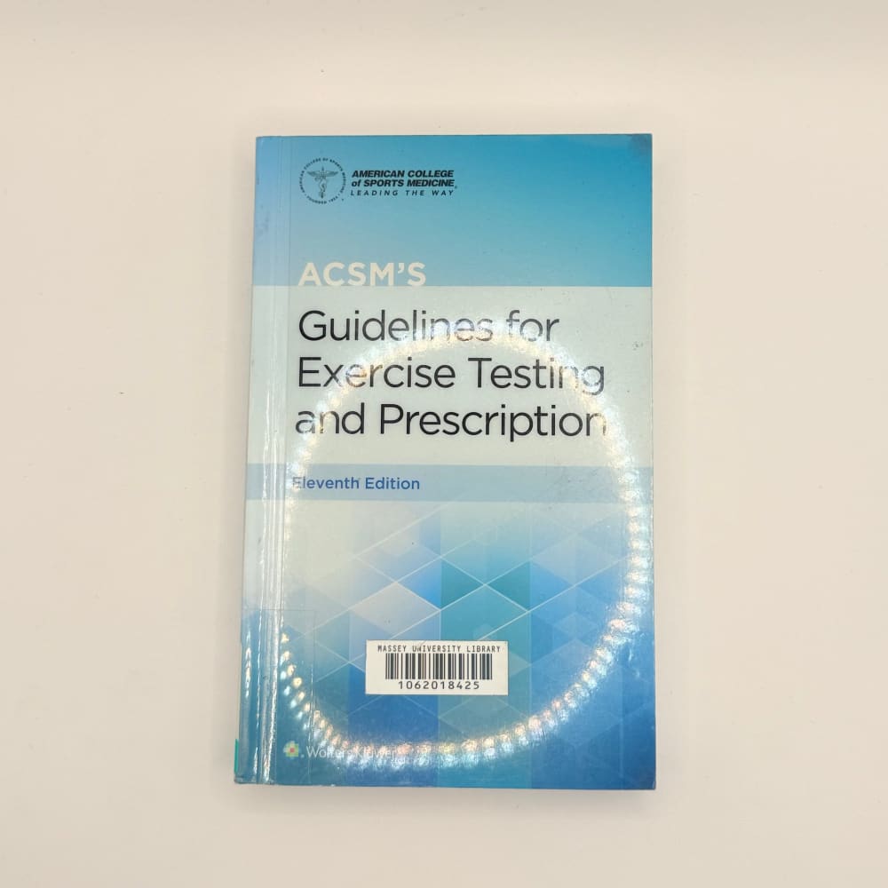 Acsm’s guidelines for exercise testing and prescription eleventh edition - print books condition: used printed media
