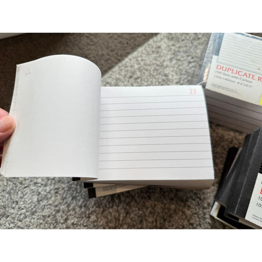 Set of 16 adams dup4560 ruled duplicate notebooks - business forms & receipts stationery