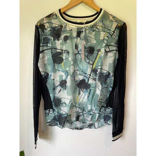 Et alia size xxs saint top in adara print/black – brand new - blouses clothing & fashion - designer clearance