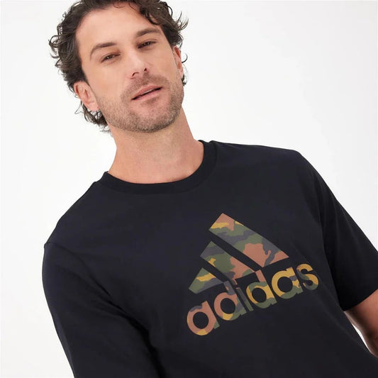 Adidas size l camo big logo men’s black t-shirt - clothing tops tops men’s apparel