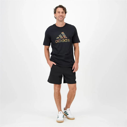 Adidas size l camo big logo men’s black t-shirt - clothing tops tops men’s apparel