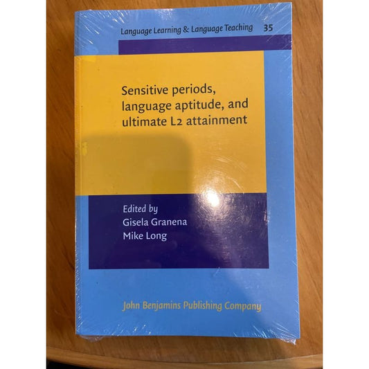 Sensitive periods language aptitude & ultimate l2 attainment – brand new hardcover - print books book - language &