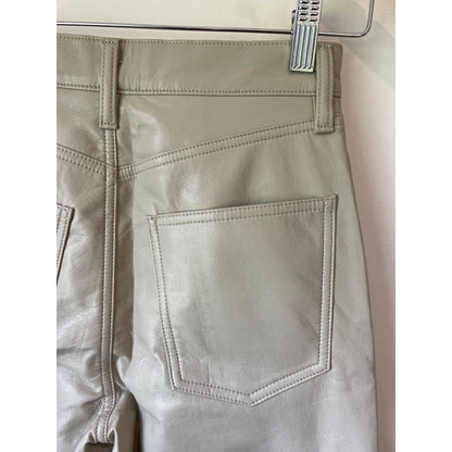 Agolde recycled leather cargo pants – size 23 – minor surface mark – rrp $500 + - cargo pants cargo - clothing &