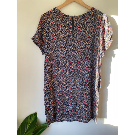 All about eve size 14 round neck short sleeves floral print dress - dresses blouse - clothing & fashion - condition: