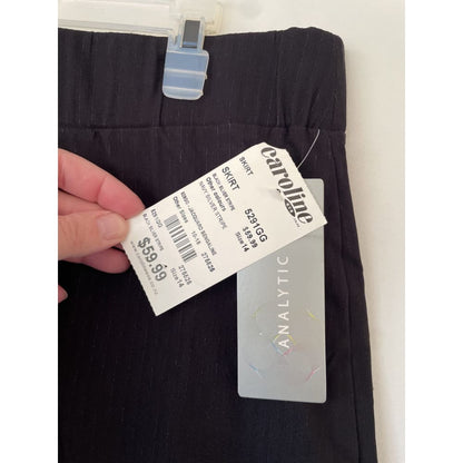 Bnwt analytic size 14 stretch black silver stripe skirt rrp $59.99 - skirts bottom - clothing & fashion - skirt