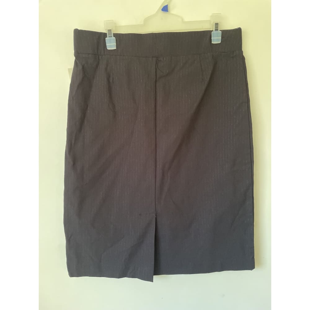Bnwt analytic size 14 stretch black silver stripe skirt rrp $59.99 - skirts bottom - clothing & fashion - skirt