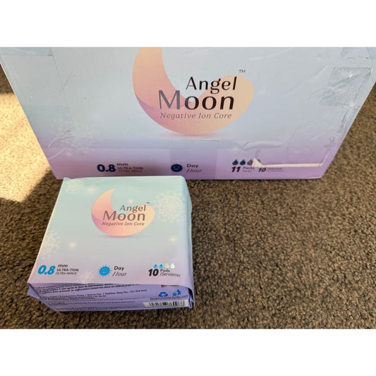 11 packs 10 pads/pack angel moon day use negative-ion sanitary napkins rrp $130 - regular pads & protectors health