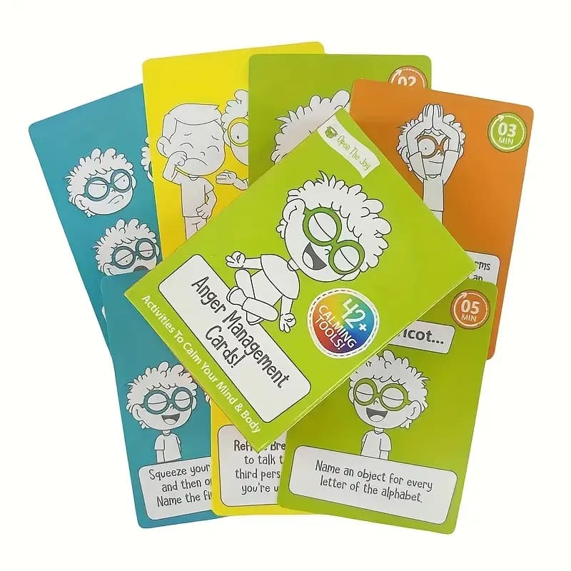 Anger management cards - educational flash cards health and wellness