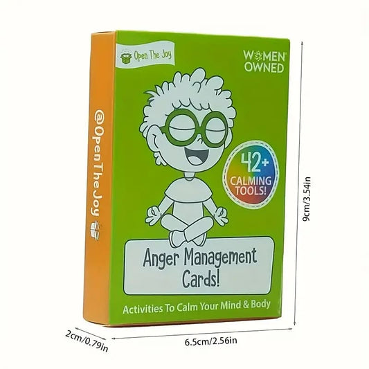 Anger management cards - educational flash cards health and wellness