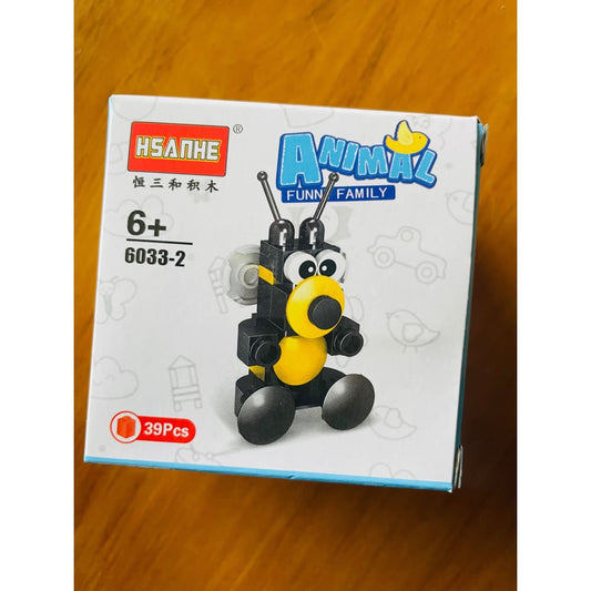Funny family animal building blocks – 39‑piece set – brand new – multiple styles - bee - interlocking blocks toys
