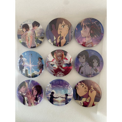 Anime badges – gloss finish – multiple designs in set – brand new - lot #12 - brooches & lapel pins anime - brooches &