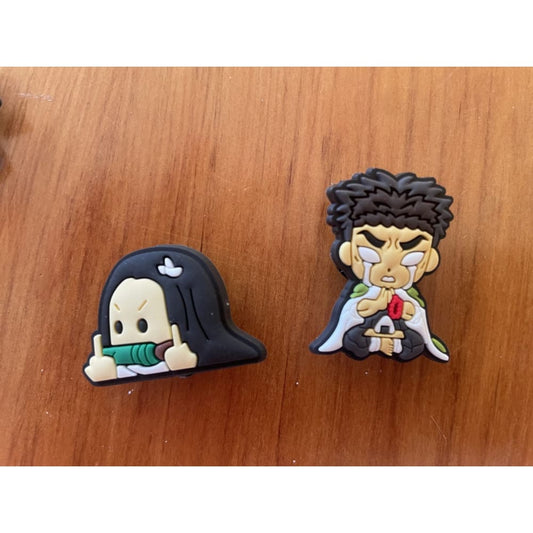 2 x anime shoe charms - 2 - shoe accessories anime - jibbitz - shoe charm - shoe charms fashion accessories