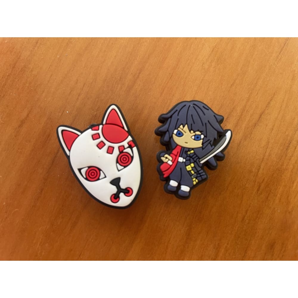 2 x anime shoe charms - 3 - shoe accessories anime - jibbitz - shoe charm - shoe charms fashion accessories