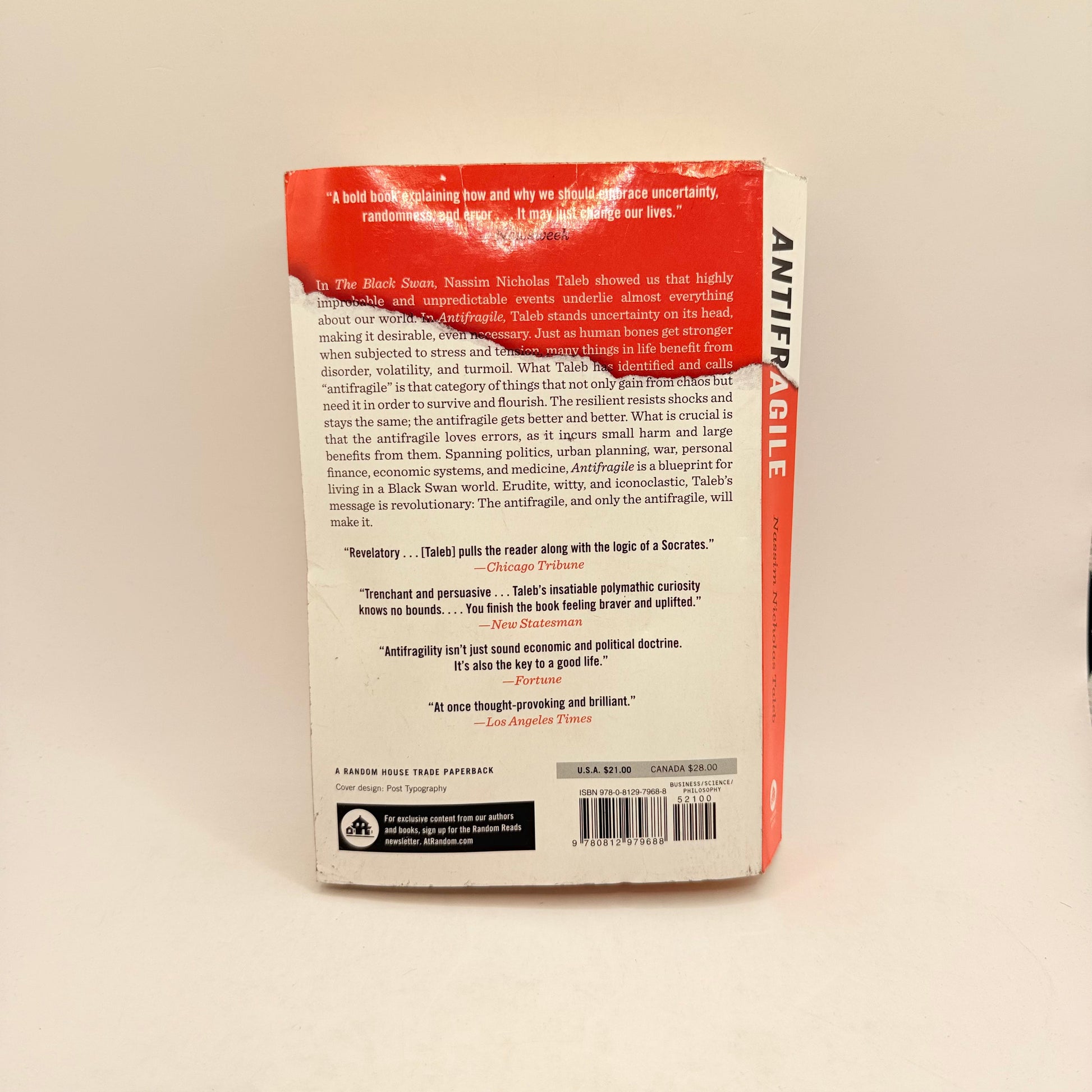 Antifragile: things that gain from disorder by nassim nicholas taleb - print books condition: used - what’s new