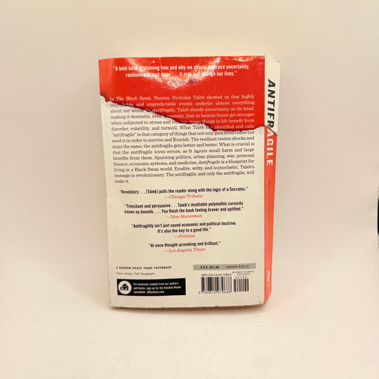 Antifragile: things that gain from disorder by nassim nicholas taleb - print books condition: used - what’s new