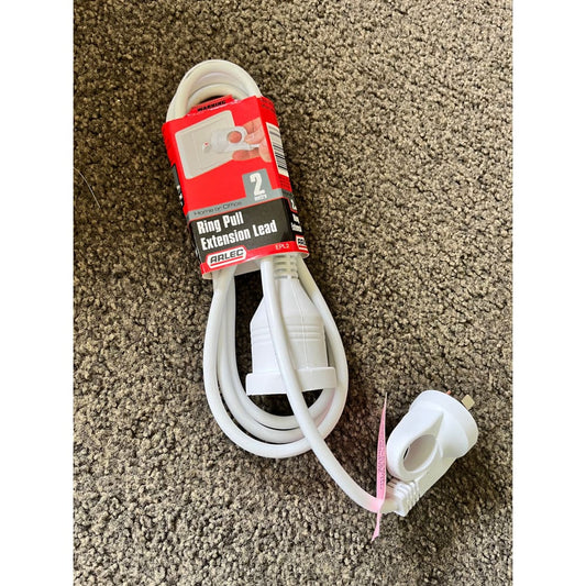 Arlec 2 meter ring pull extension lead - extension cord accessories electronics