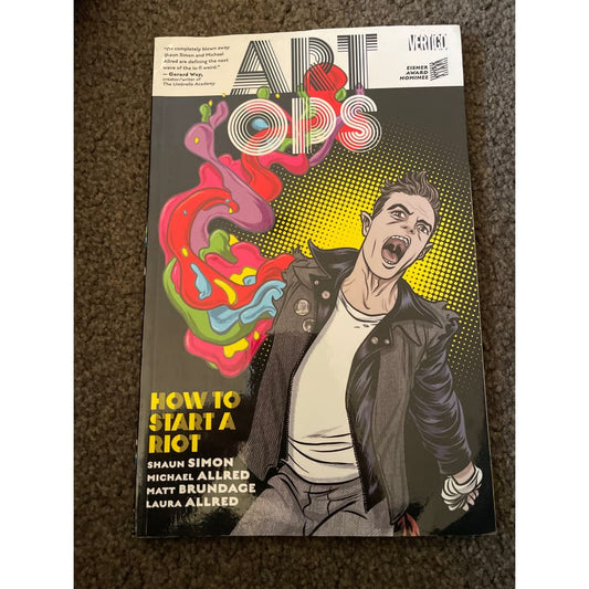 Art ops: how to start a riot - print books book - graphic - novel printed media