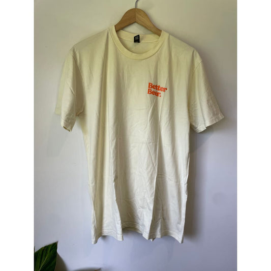 Ascolour classic size l yellow ’better beer’ t-shirt - t-shirts tops men’s apparel