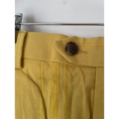 Asos design w32 cotton/viscose pin stripe mustard shorts - shorts bottom - clothing & fashion - shorts women’s apparel