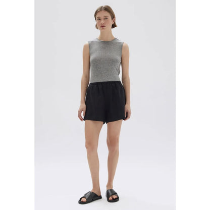 Bnwt assembly label size 6 stella linen short rrp $95 - black - shorts bottom - clothing & fashion - shorts women’s