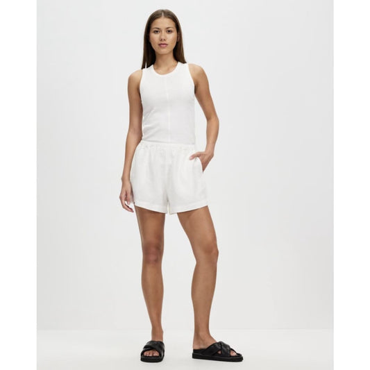 Bnwt assembly label size 6 stella linen short rrp $95 - white - shorts bottom - clothing & fashion - shorts women’s