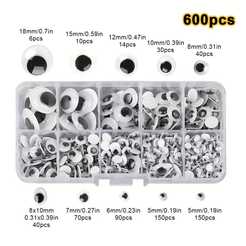 600pcs googly eyes - eyelets & grommets crafts