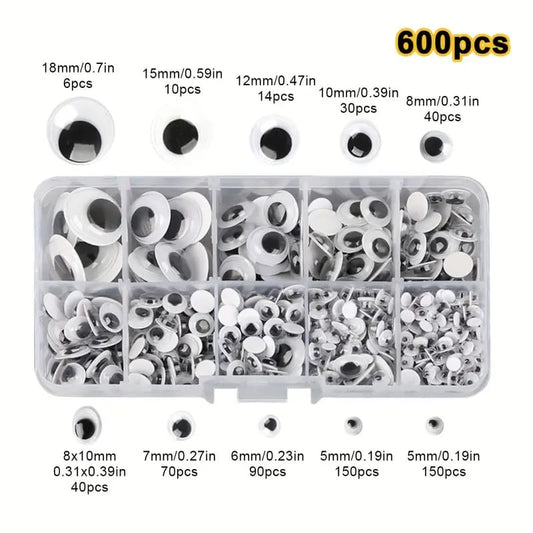 600pcs googly eyes - eyelets & grommets crafts