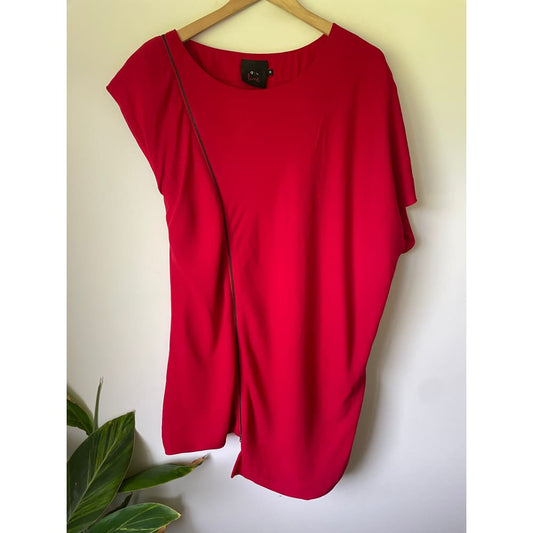 M lime assymetrical tunic - size 14 - tunics condition: used - top women’s apparel