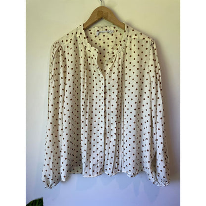 Atmos & here long sleeve polka dot top – size 10 – brand new cut label - blouses blouse - bnew label cut branded