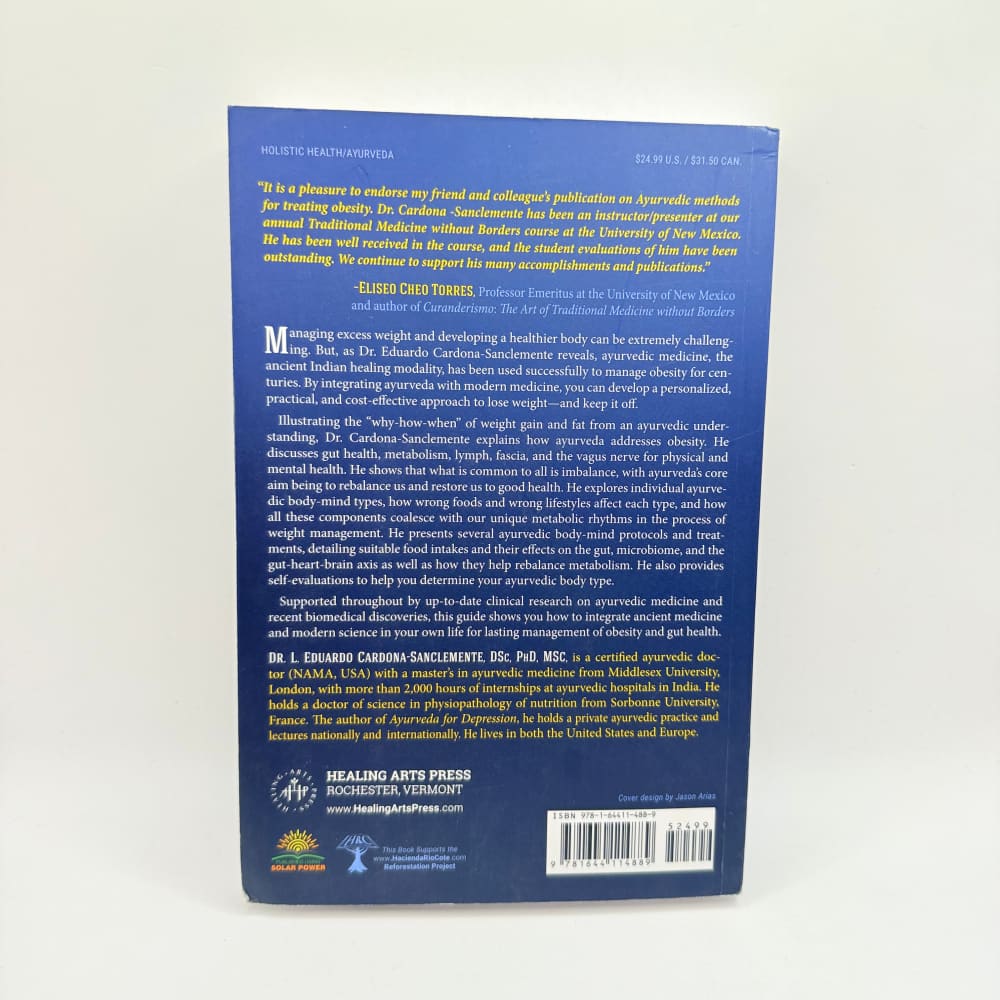 Ayurveda for obesity and gut health by dr. L. Eduardo cardona-sanclemente - print books what’s new printed media