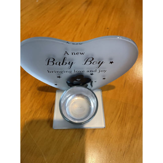 Baby boy celebration candle holder - candle holders candle holders - home & living - miscellaneous home&living materials