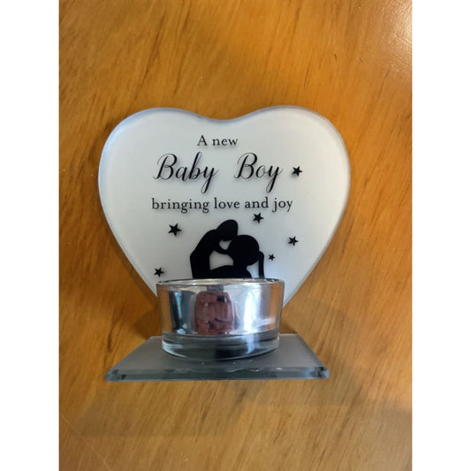 Baby boy celebration candle holder - candle holders candle holders - home & living - miscellaneous home&living materials