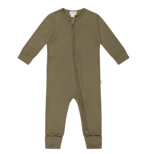 Jamiekay size 2yr organic cotton modal frankie onepiece oak - baby one-pieces baby clothing