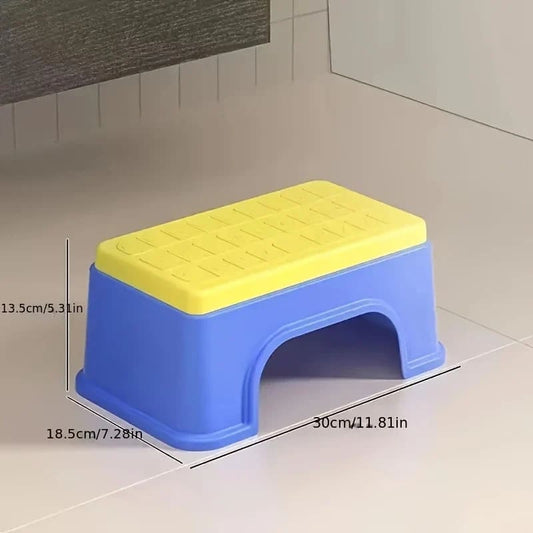 Blue single-layer bathroom step - baby safety home&living materials