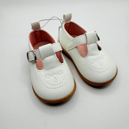 Baby baby white mary jane baby shoes - size 4 - first steps & crawlers baby clothing