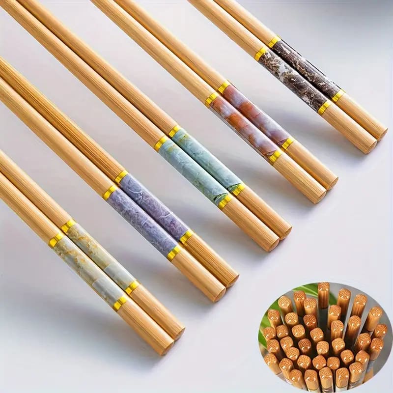 5 pairs of bamboo chopsticks - chopsticks home&living materials
