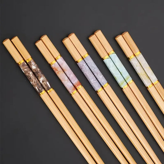 5 pairs of bamboo chopsticks - chopsticks home&living materials