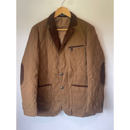 Barabas - brown quilted blazer - size m - rrp $300 + - coats & jackets blazer - clothing & fashion - coat - jacket