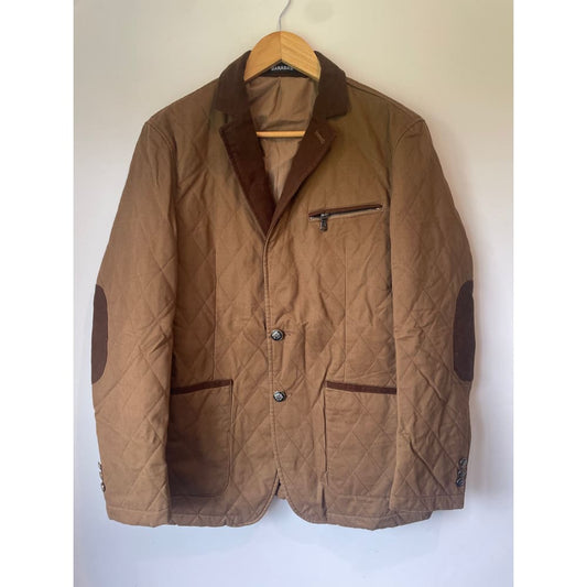 Barabas - brown quilted blazer - size m - rrp $300 + - coats & jackets blazer - clothing & fashion - coat - jacket