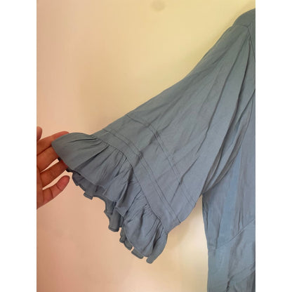 Et alia beatrix top – sky blue – size s/10 - blouses blouse - clothing & fashion - designer clearance - top women’s