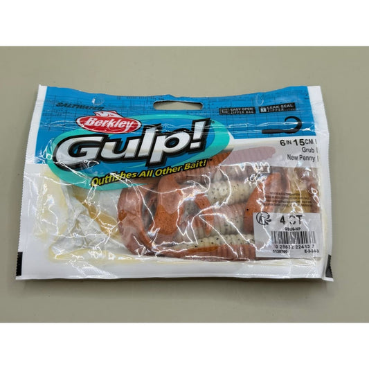 Berkley gulp! 6 inch 15cm grub new penny 4 pack - live bait sports