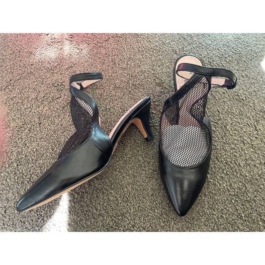 Katie ’n’ me - kizzy - black mesh pointed-toe heels - heels clothing & fashion - heels - shoes women’s shoes