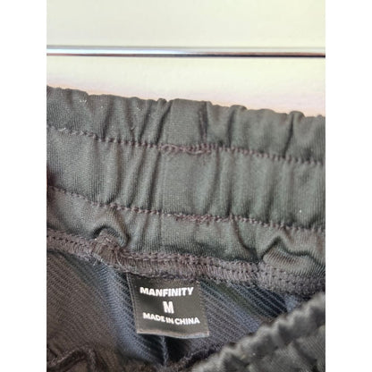 Manfinity size m black paris graphic shorts - shorts tops men’s apparel
