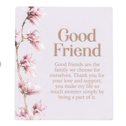 Splosh blossom ’good friend’ verse plaque - prints home&living materials