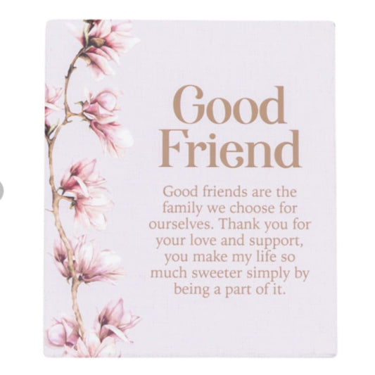 Splosh blossom ’good friend’ verse plaque - prints home&living materials