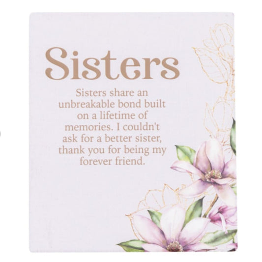 Splosh blossom ’sister’ verse plaque - prints home&living materials